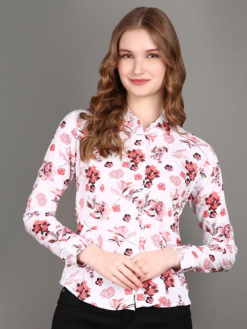 women white rayon regular shirt - 21151756 - Very Small Image - 1