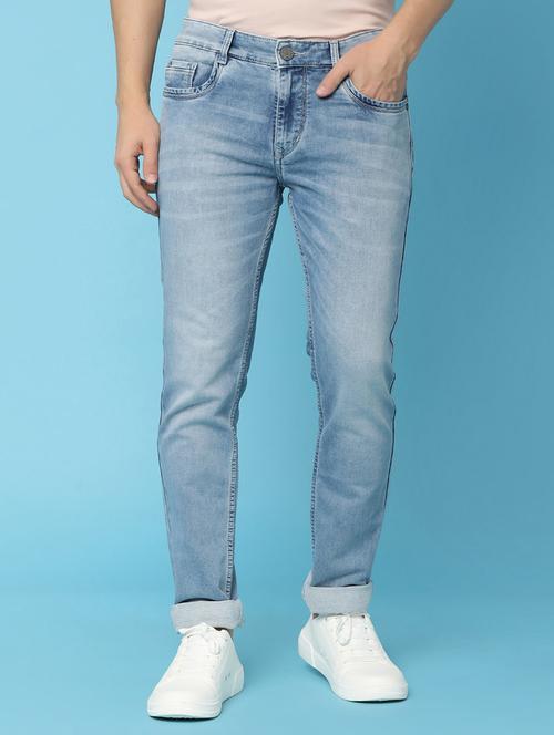 men mid rise light washed denim jeans - 21151836 - Very Small Image - 1