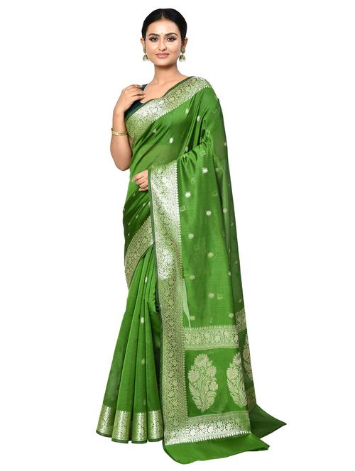 women self design banarasi saree with blouse - 21167830 - Very Small Image - 1