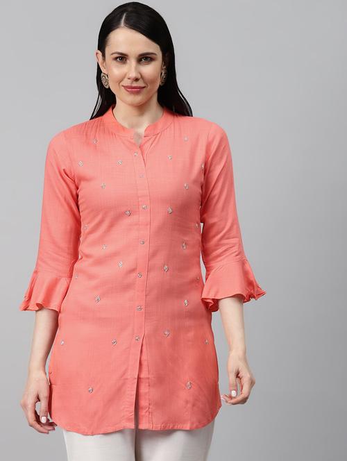 women self design straight kurti - 21171055 - Very Small Image - 1