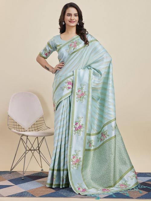 women self design banarasi saree with blouse - 21180307 - Very Small Image - 1