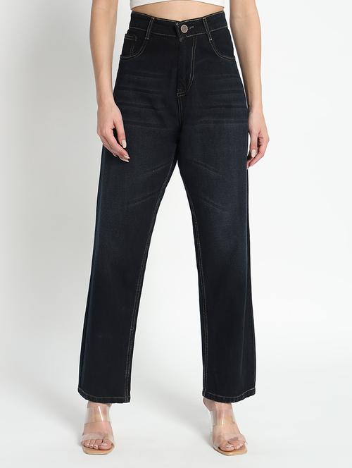 women solid plain high rise jean - 21225071 - Very Small Image - 1