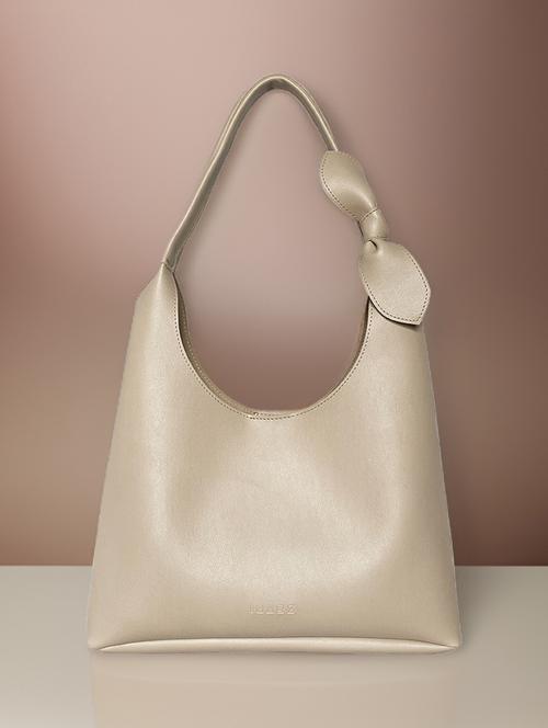 beige leatherette handbag - 21292096 - Very Small Image - 1