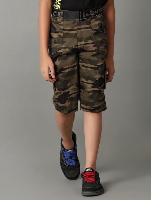 boy camouflage mid rise three-fourth cargo - 21303751 - Very Small Image - 1