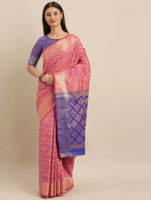 women self design banarasi saree with blouse - 21318500 - Very Small Image - 1