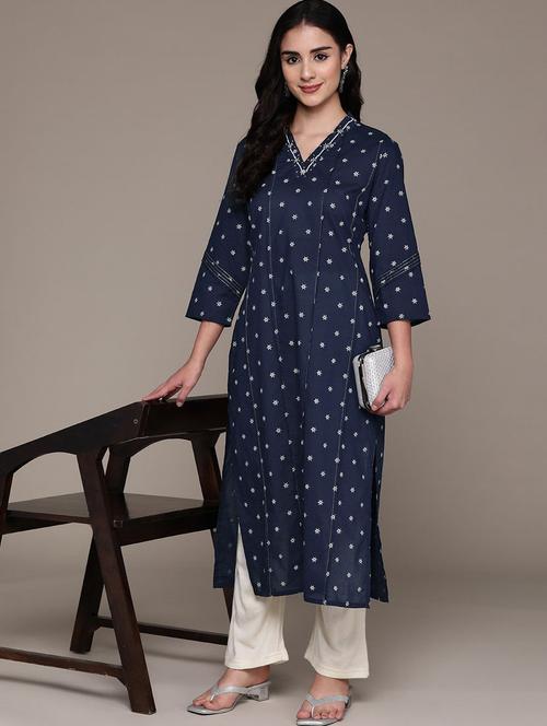 women printed straight kurta - 21320629 - Very Small Image - 1