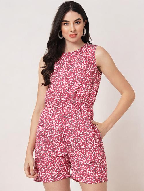 women printed sleeveless romper - 21331298 - Very Small Image - 1