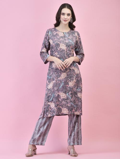 women key hole neck kurta pant set - 21353672 - Very Small Image - 1