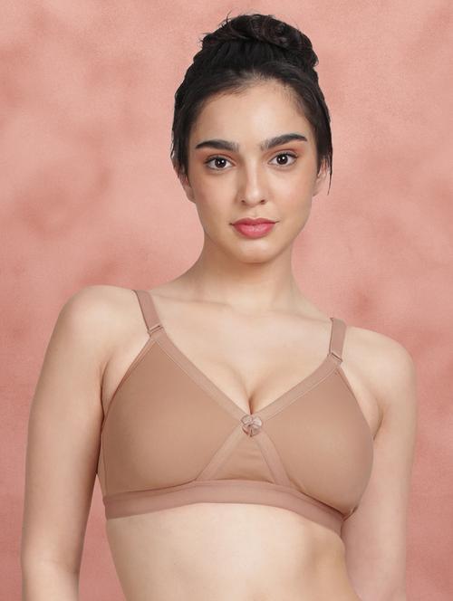 women brown poly spandex regular bra - 21388989 - Very Small Image - 1