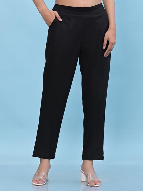 women black cotton cigarette pants - 21391941 - Very Small Image - 1