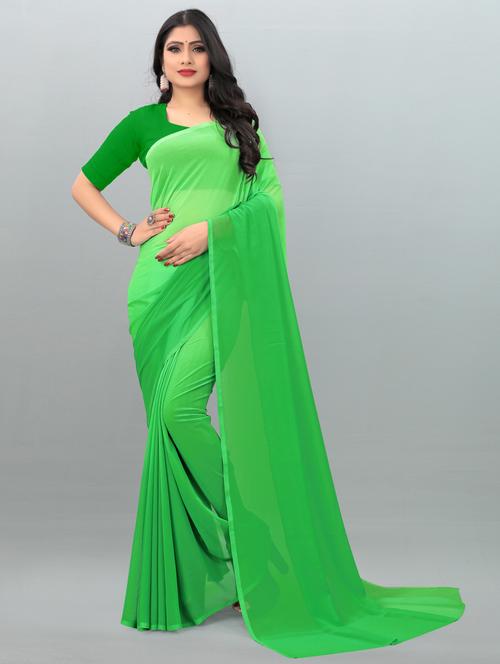 women casual wear georgette saree with blouse - 21412831 - Very Small Image - 1