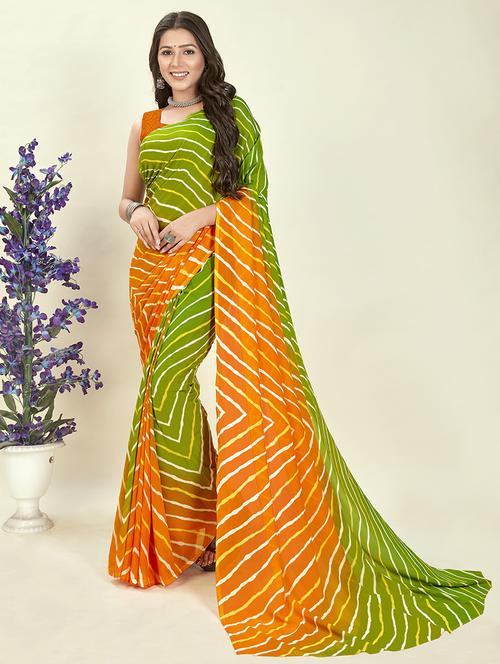 women printed casual wear saree with blouse - 21413454 - Very Small Image - 1