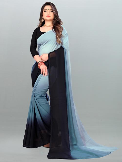women ombre printed saree with blouse - 21413565 - Very Small Image - 1