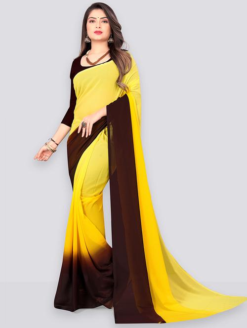 women printed casual saree with blouse - 21417022 - Very Small Image - 1