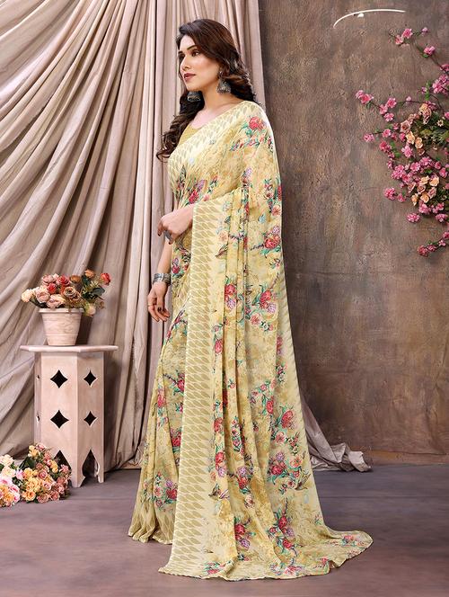 women pack of 2 casual wear combo saree with blouse - 21445593 - Very Small Image - 1