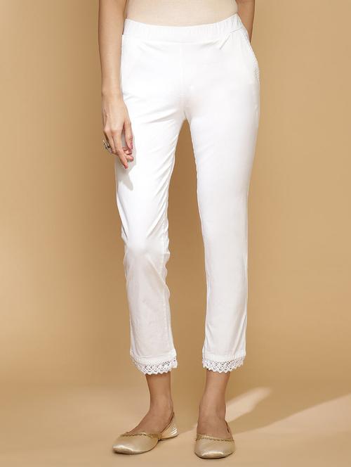 women white viscose cigarette pants - 21450350 - Very Small Image - 1