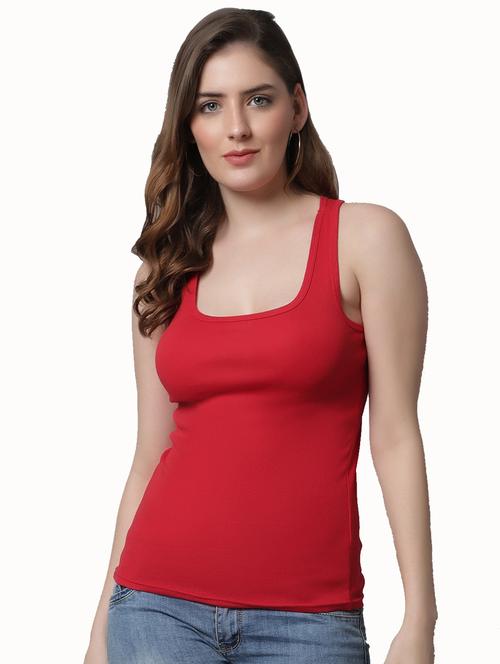 women solid cotton tank top - 21466560 - Very Small Image - 1