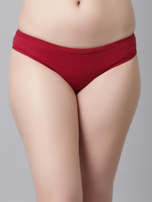 maroon cotton regular panty - 21466563 - Very Small Image - 1