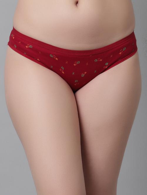 maroon cotton regular panty - 21466568 - Very Small Image - 1