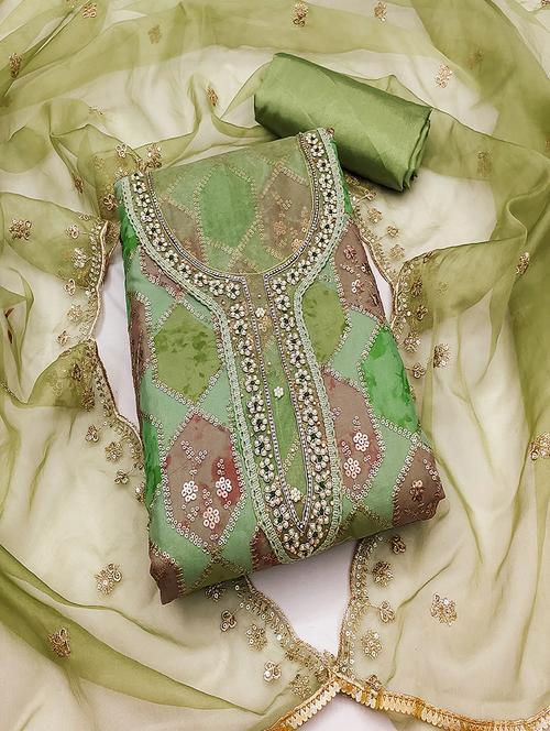 women embroidered unstitched suit set - 21483067 - Very Small Image - 1