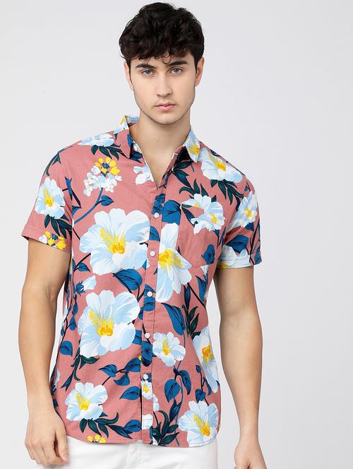 men collared printed casual shirt - 21487623 - Very Small Image - 1