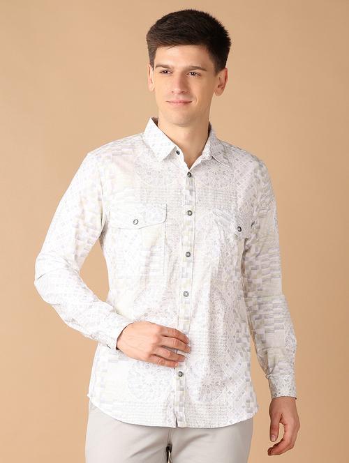 men collared printed casual shirt - 21492753 - Very Small Image - 1