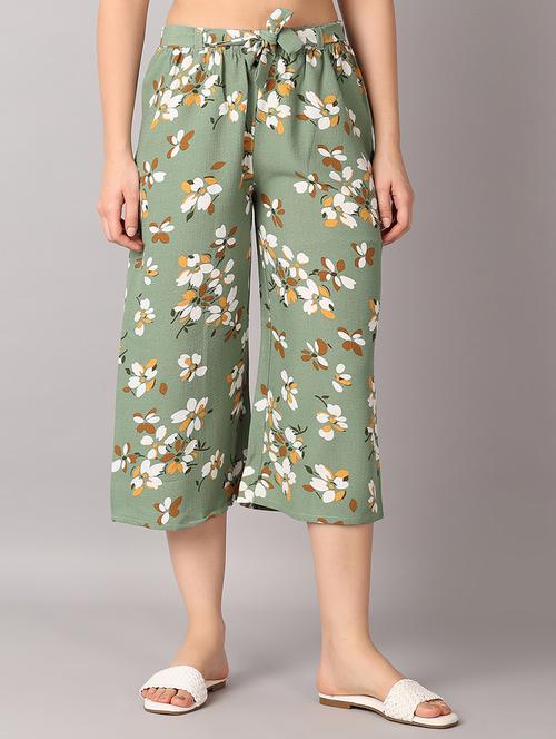 women floral print cotton capri - 21492923 - Very Small Image - 1