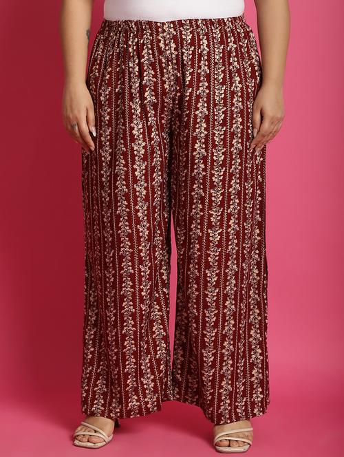 women high-rise printed wide leg trouser - 21502795 - Very Small Image - 1
