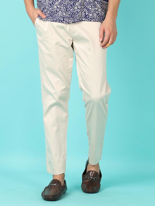 men solid regular fit chinos casual trouser - 21519412 - Very Small Image - 1