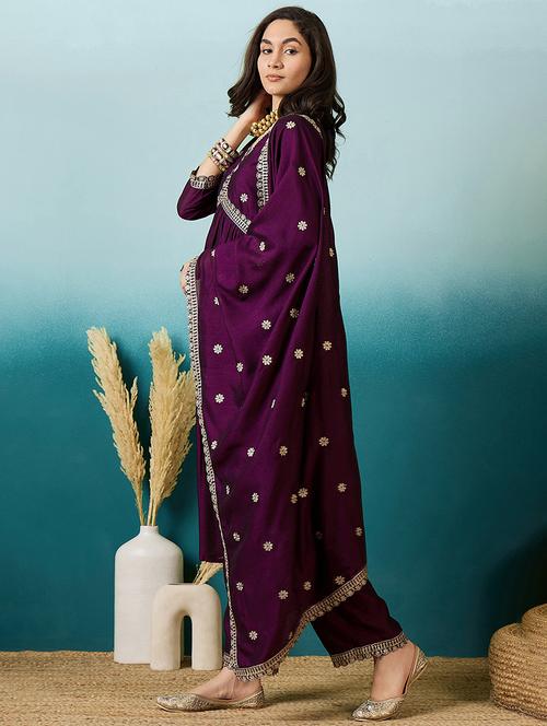 women kurta palazzo set with dupatta - 21531314 - Very Small Image - 1