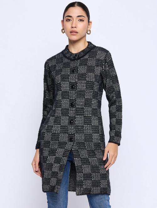 women self designed long sleeve cardigan - 21533198 - Very Small Image - 1
