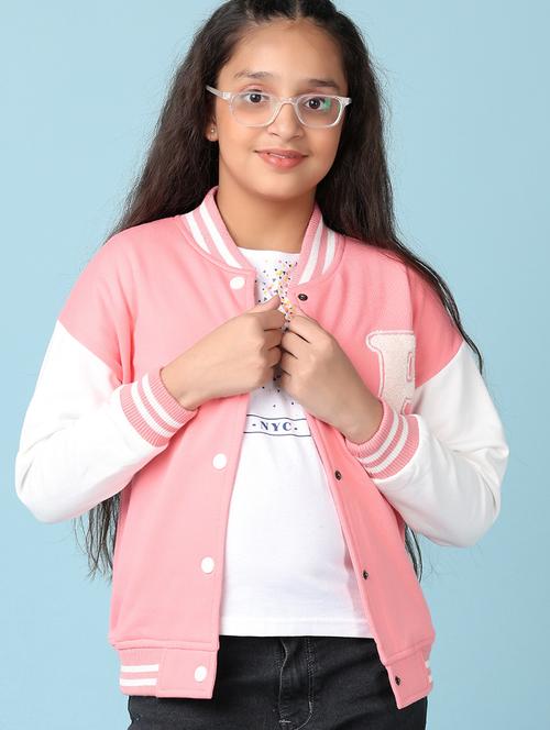 girls pink front print long sleeve sweatshirt - 21538581 - Very Small Image - 1