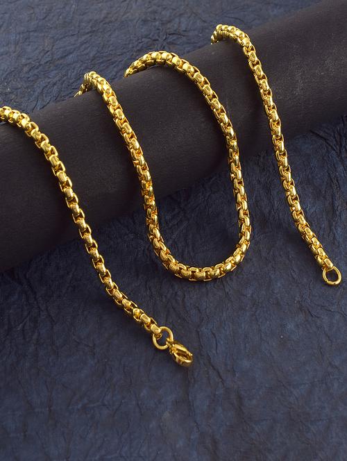 gold brass chain necklace - 21553701 - Very Small Image - 1
