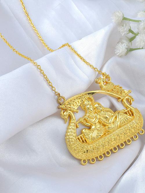 gold brass statement necklace - 21553743 - Very Small Image - 1