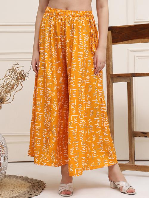 women printed flared palazzo - 21555424 - Very Small Image - 1