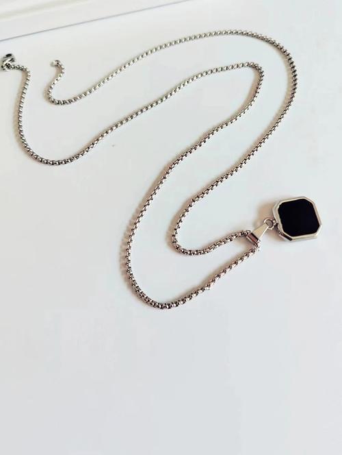 silver stainless steel chain necklace - 21558729 - Very Small Image - 1