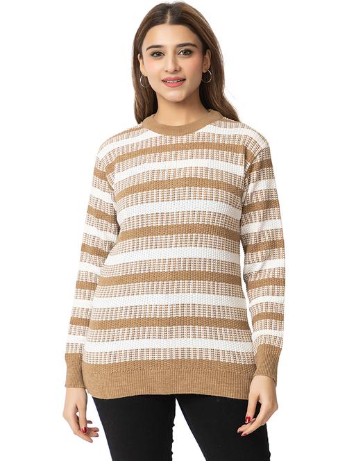 women striped long sleeves pullover - 21574027 - Very Small Image - 1