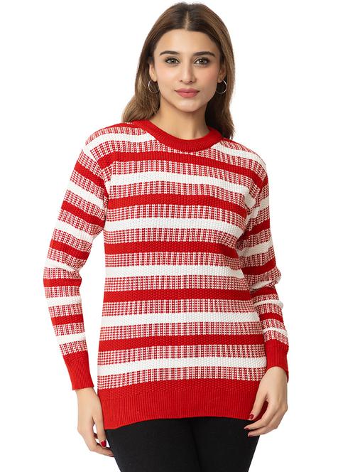 women striped long sleeves pullover - 21574032 - Very Small Image - 1