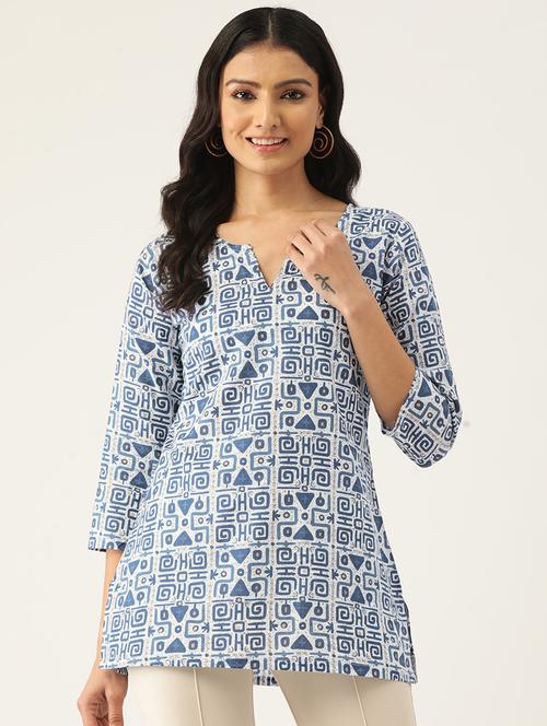 women three quarter sleeve straight kurti - 21581265 - Very Small Image - 1