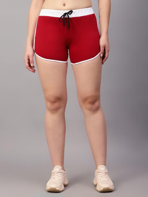women solid mid rise active wear short - 21590762 - Very Small Image - 1