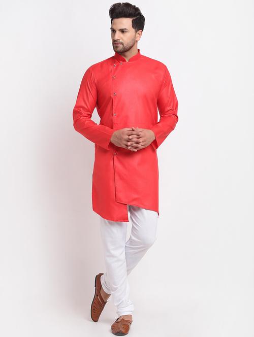 men solid long sleeve ethnic wear set - 21621424 - Very Small Image - 1