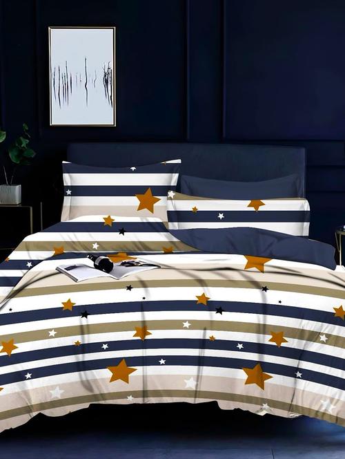 quirky home fantasy premium cotton blend 180 tc queen fitted double wrinklefree bedsheet with 2 pillow covers - 21649166 - Very Small Image - 1