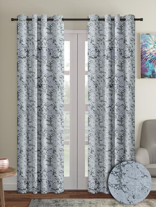 grey printed sheer curtain - 21650593 - Very Small Image - 1