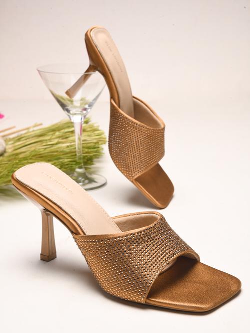 women brown kitten heel sandals - 21651886 - Very Small Image - 1