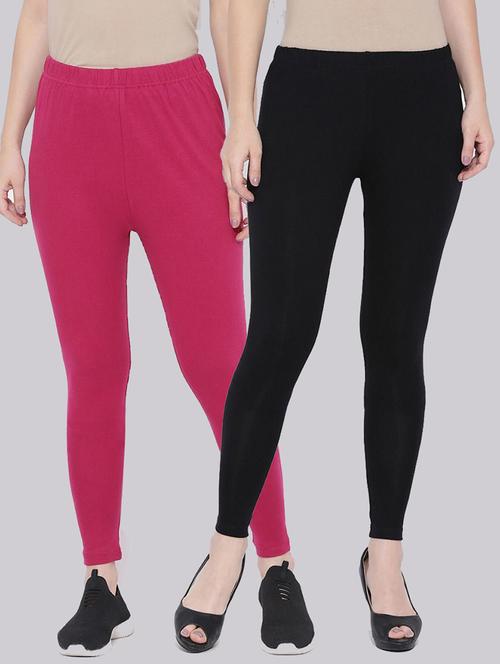 women pack of 2 solid legging - 21660707 - Very Small Image - 1