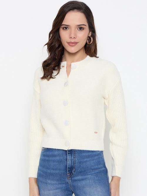 women long sleeves self design cardigan - 21662553 - Very Small Image - 1