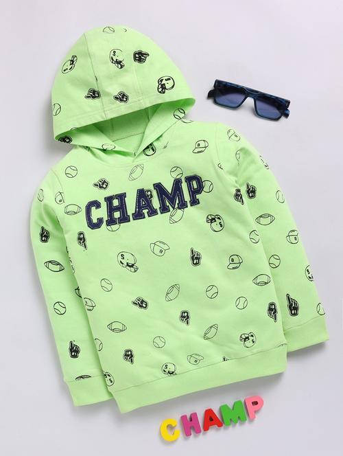 kids printed hooded long sleeves sweatshirt - 21680857 - Very Small Image - 1