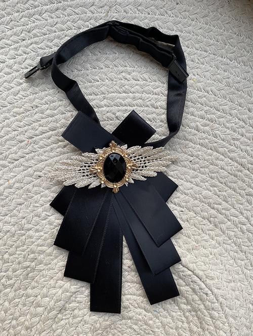 fashion ribbon pre-tied bow tie - 21684900 - Very Small Image - 1
