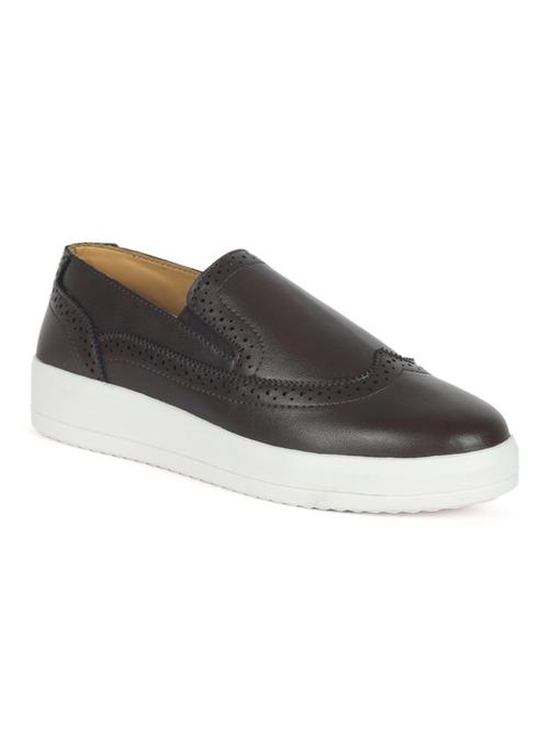 brown slip on casual shoes - 21687949 - Very Small Image - 1