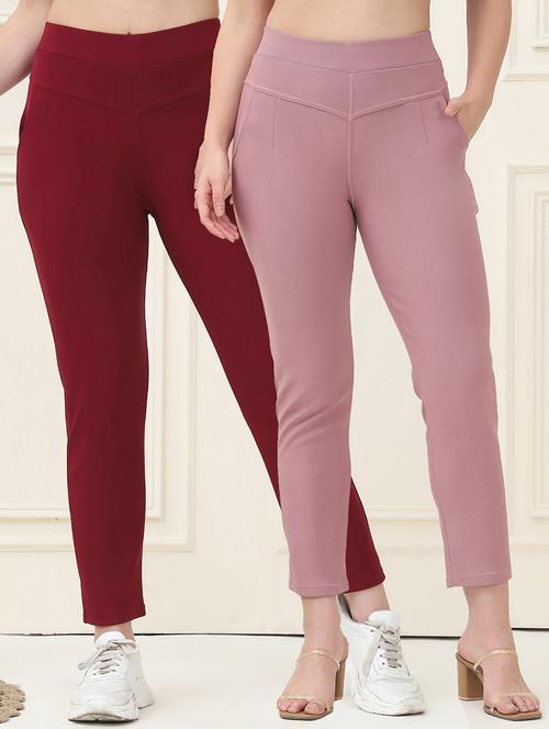 women pack of 2 solid jegging - 21690702 - Very Small Image - 1